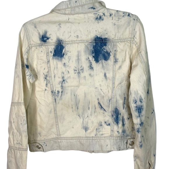 Free People Denim Jean Jacket Jones Tie Dye Bleached Western Size Small NWT NEW - Picture 12 of 16